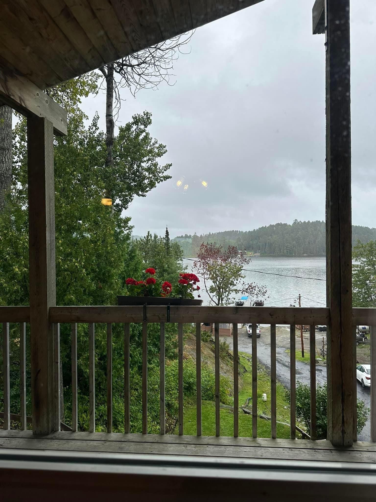 Motel deck view
